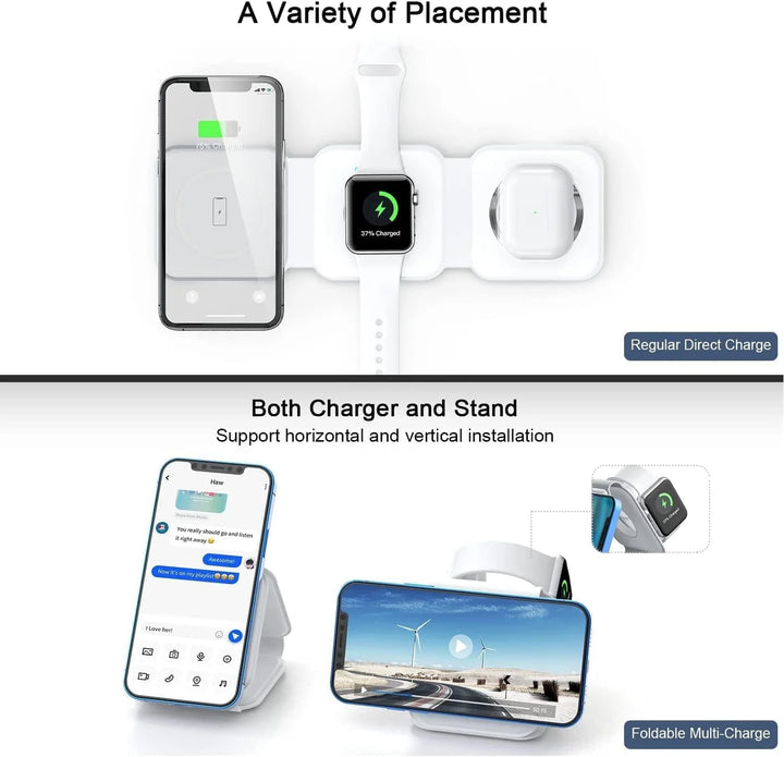 3-in-1 Wireless Charging Pad - HZ TANOLI LLC