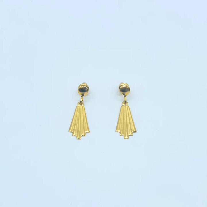 Chandelier Drop Gold Earring | Stainless Steel | 18K Gold Plated - HZ TANOLI LLC