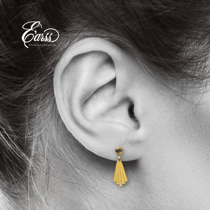 Chandelier Drop Gold Earring | Stainless Steel | 18K Gold Plated - HZ TANOLI LLC
