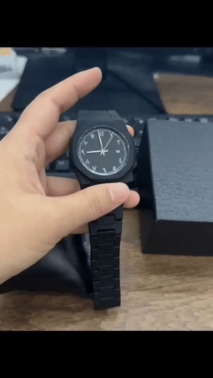 Stainless Steel Arabic Watch - HZ TANOLI LLC