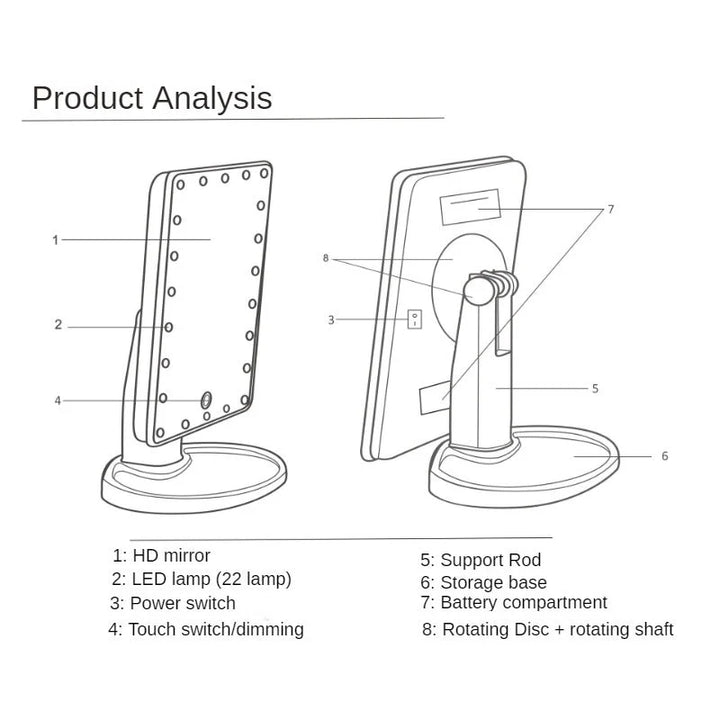 Large LED Mirror - HZ TANOLI LLC