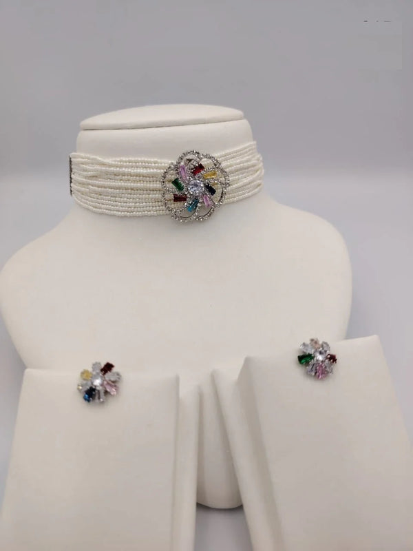 Pearl Choker Necklace Sets - HZ TANOLI LLC