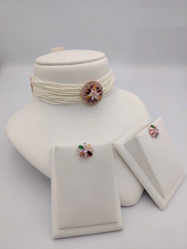 Pearl Choker Necklace Sets - HZ TANOLI LLC