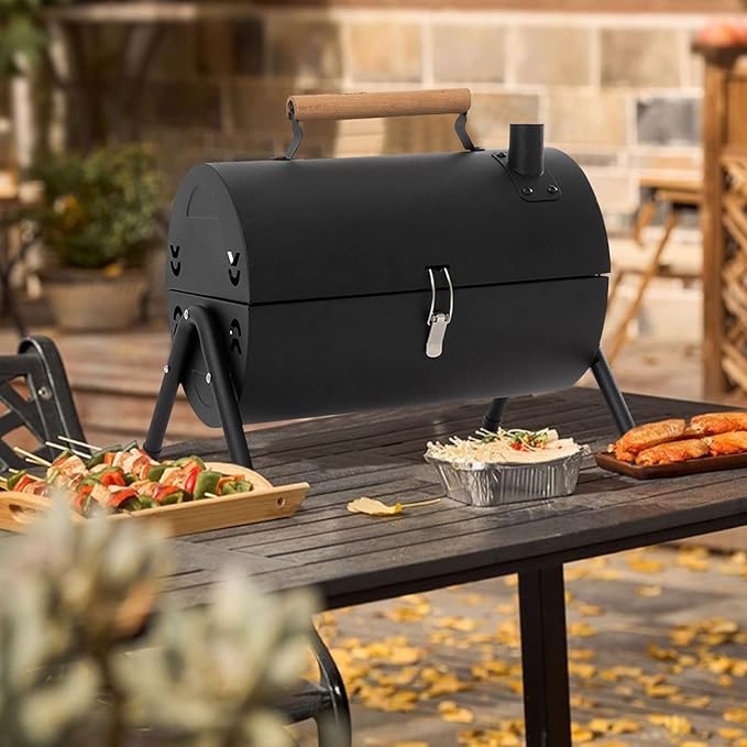 Portable Iron BBQ Grill With Hob © - HZ TANOLI LLC