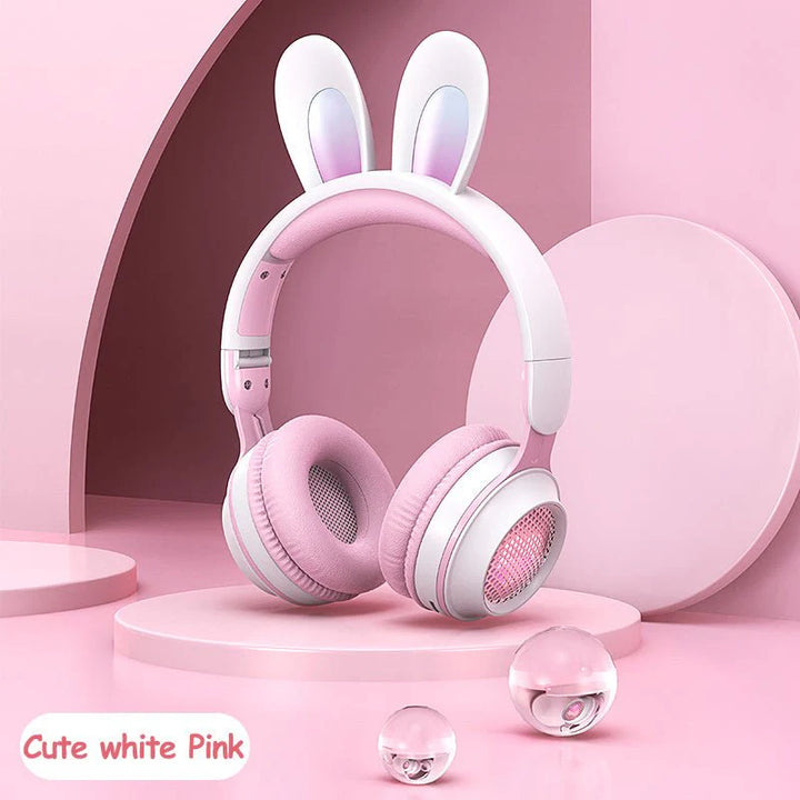 Rabbit Ear Headphones Wireless Luminous Extendable Wheat Headphones - HZ TANOLI LLC