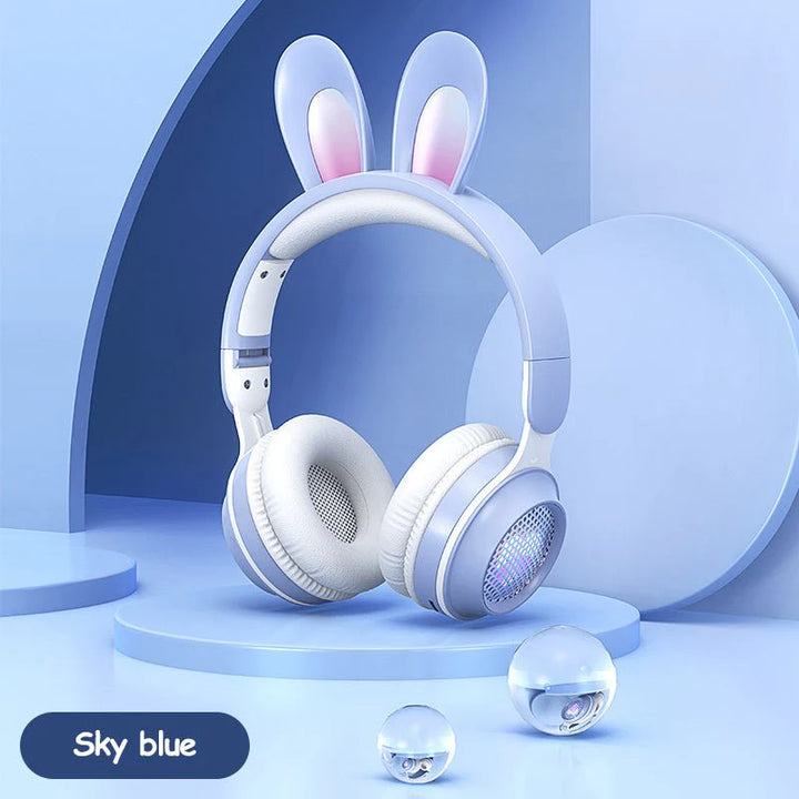 Rabbit Ear Headphones Wireless Luminous Extendable Wheat Headphones - HZ TANOLI LLC