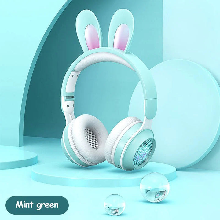 Rabbit Ear Headphones Wireless Luminous Extendable Wheat Headphones - HZ TANOLI LLC