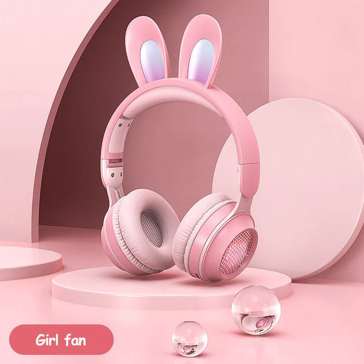 Rabbit Ear Headphones Wireless Luminous Extendable Wheat Headphones - HZ TANOLI LLC
