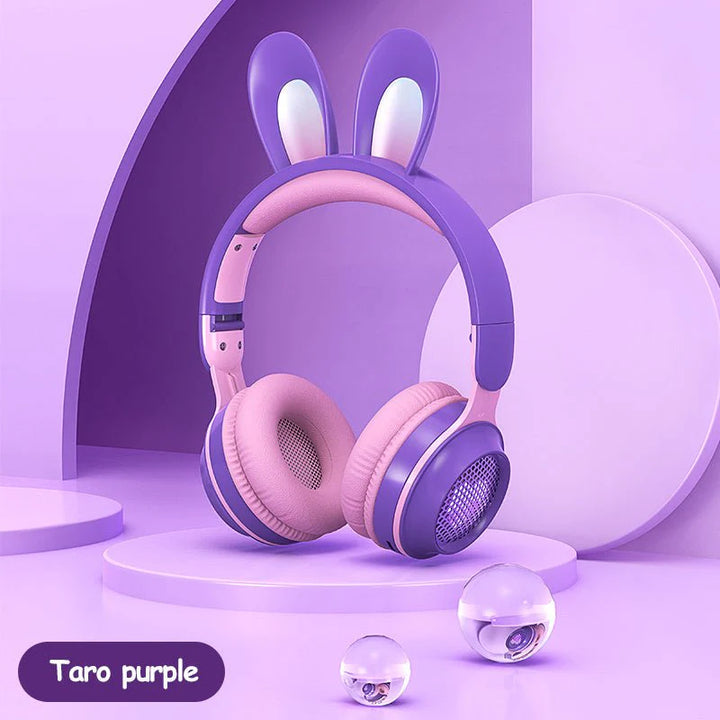 Rabbit Ear Headphones Wireless Luminous Extendable Wheat Headphones - HZ TANOLI LLC