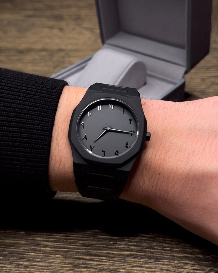 Stainless Steel Arabic Watch - HZ TANOLI LLC
